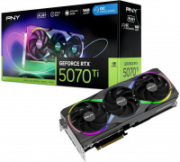 PNY GeForce RTX 5070 Ti EPIC-X RGB Overclocked Triple Fan Plus 16GB GDDR7 DLSS4 (VCG5071T16TFXXPB1-O)
