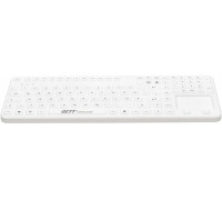 Gett GETT GCQ CleanType Prime Touch+ silikonowa z touchpadem z blokiem numerycznym z magnesami IP65 podświetlane klawisze USB Kolor: biały Układ: CH