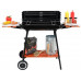 LUND CHARCOAL GRILL WITH SHELVES GRID 53x33cm