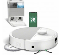 iRobot Roomba Plus 505 Combo Robot + AutoWash Dock, Bagless, White, Round, 3 wheel(s), Charging, Purification, Roller brush & Side brush