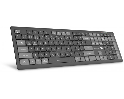 Connect IT CONNECT IT klawiatura biurowa MultiDevice, Bezprzewodowa, CZ + SK, szara