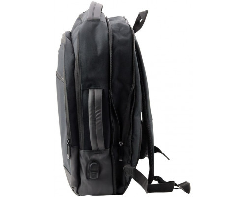 Plecak Biznesowy USB Kieszeń Na Laptopa Black 16L 45cm LEAN