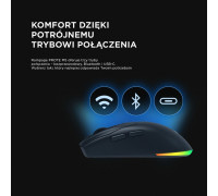 Rampage Prote M5 mysz bezprzewodowa 24000 DPI RGB LED 1K Hz czarna