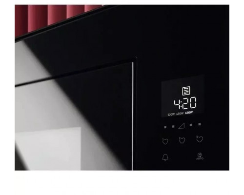 Juodos spalvos 45cm aukščio įmontuojama mikrobangų krosnelė AEG TB6SM261FB