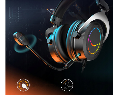 gaming FIFINE H3W AmpliGame RGB z mikrogonem studyjne nauszne