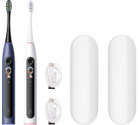 Oclean X Lite S Duo Set electric toothbrushes for two, blue and gray