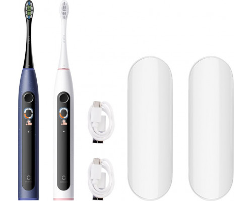 Oclean X Lite S Duo Set electric toothbrushes for two, blue and gray