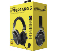 HATOR Hypergang 3 Wireless Zestaw słuchawkowy Bezprzewodowy Opaska na głowę Gaming USB Type-C / USB Type-A Bluetooth Czarny