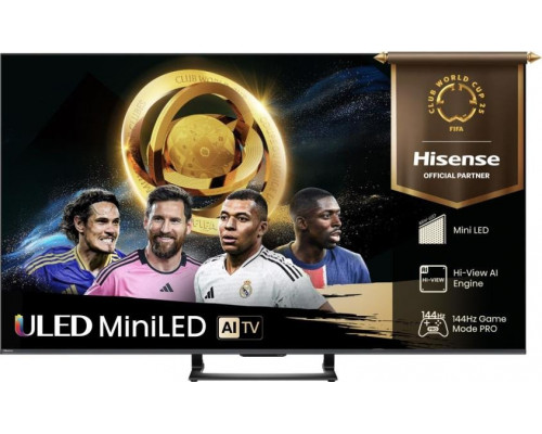 Hisense 75U7Q 190,5 cm (75") 4K Ultra HD Smart TV Wi-Fi Czarny 450 cd/m