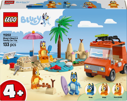 LEGO Bluey Blue i rodzinna wycieczka samochodem (11202)