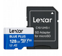 SD  Lexar Blue Plus MicroSDHC 128 GB Class 10 UHS-I/U3 A2 V30 (LMSBLPL128G-BNANG)