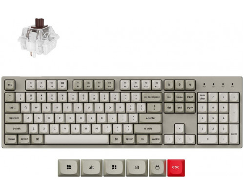 Keychron C2 Pro 8K (C2PX-M3) - US układ - Hot-Swappable Super Brown Switches - Czarny (Czarna) Mechaniczna Żądzeń Klaviatura