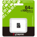 SD  Kingston Canvas Select Plus MicroSDXC 64 GB UHS-I/U1 A1 V10 (SDCS3/64GBSP)