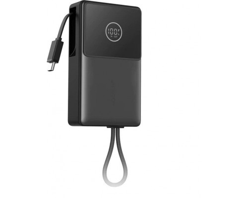 Joyroom JR-PR1 10000mAh 22,5W with a built-in zwijanym kablem USB-C - black