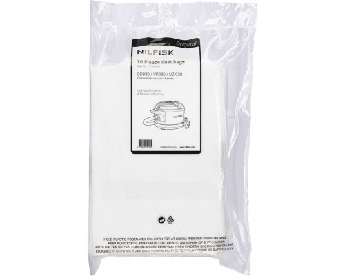 Nilfisk 10x Bags for the vacuum cleaner VP 930 ECO* HEPA