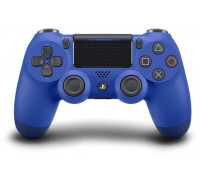 Used Sony DualShock 4 v2 game controller, Wave Blue, PS4