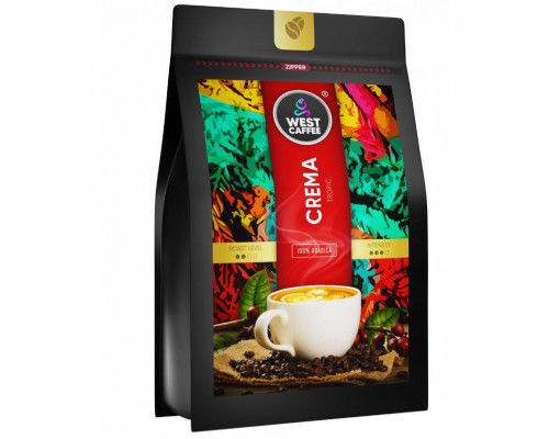 KAWA ZIARNISTA Crema Tropic 100% Arabica Świeżo Palona WEST CAFFEE 250g