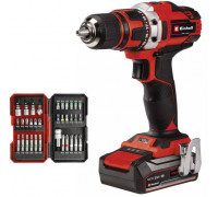 Akku-Bohrschrauber TE-CD 18/40 Li, 18 Volt(rot/schwarz, 1x Li-Ion-Akku 2,5Ah, mit Bit-Set 34-teilig)