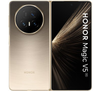 HONOR Magic V5 5G (MBH-N49) AI Handy, Sim Free, 512GB Speicher 16GB RAM, Dual SIM, Android 15, Klappbildschirm Smartphone - Dawn Gold (5109BUHJ)