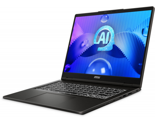 Nešiojamas kompiuteris MSI Venture 14 AI A1MG CPU Core Ultra u7-155H 3800 MHz 14" 2880x1800 RAM 16GB DDR5 5600 MHz SSD 1TB Intel Iris Xe Graphics Integrated ENG Windows 11 Home Pilkas 1.7kg VENTURE14AIA1MG-008NL