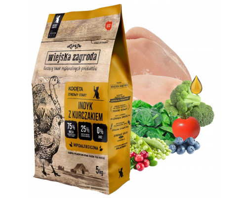 Food sucha dla kota Turkey with chicken (kociak) 5kg