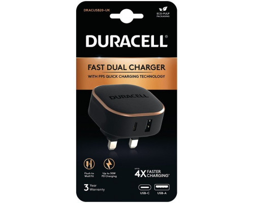Duracell DRACUSB20-UK ładowarka do urządzeń przenośnych Black