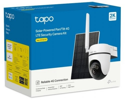 TP-Link Tapo C615G KIT zewnętrzna 4G LTE kamera, panel słoneczny (3MP, 2K, 1296p, IR, 4G LTE, micro SD card, IP65)