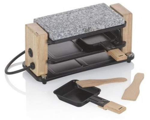 Kela Raclette grill stołowy dla 2 os., granit/stal/drewno, 27 x 11 x 13 cm