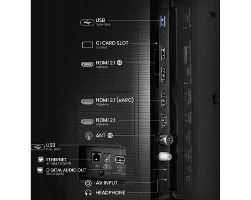 Hisense 65E77Q PRO 165,1 cm (65") 4K Ultra HD Smart TV Wi-Fi czarny