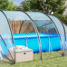 vidaXL Przezroczysty namiot do basenu 538 x 440 x 204 cm PVC