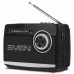 Sven SRP-155 black (3W, Bluetooth, FM/AM/SW, USB, microSD, latarka, bateria)