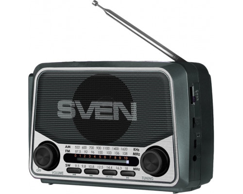 Sven SRP-150 gray (3W, Bluetooth, FM/AM/SW, USB, microSD, latarka, bateria)
