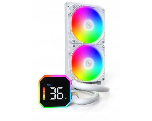 Montech HyperFlow Digital 240 White zestaw AIO