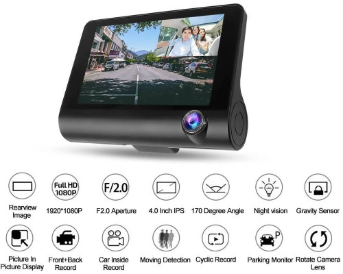 QIKtech kamera REJESTRATOR JAZDY 3w1 W05 FullHD 1080p 0,2kg