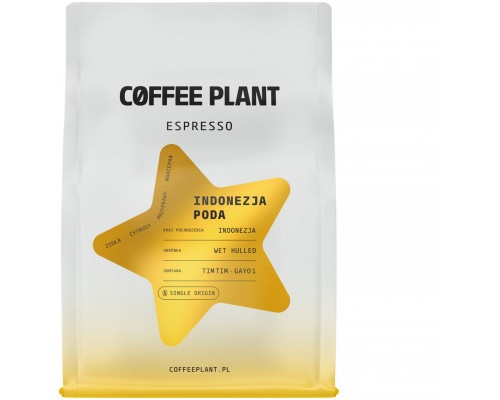 Coffee Plant kawa ziarnista Świąteczna Indonezja Poda Wet Hulled Espresso 250 g