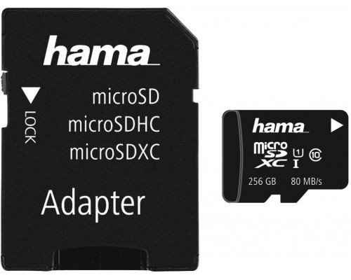 SD  Hama microSDXC 256GB UHS Speed C3 UHS-I R100MB/s Adapter