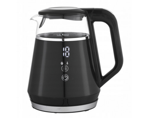 CZAJNIK SZKLANY 1712 CZARNY 1 L 1100 W