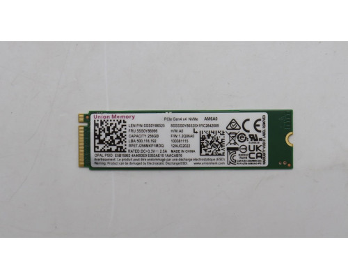 256GB M.2 2280 PCIe 4.0 NVMe