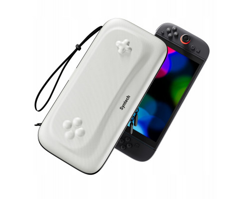 Twardy Swith tywny Case Case Etui Waliwith ka Case For Nintenfor Switch 2 / G11 White / Złamana Biel Z Cwith arnym Paskiem