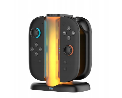 YAXO Łaforwarka for Joy-Con QUAD CHARGE DOCK for NS2 Techno Black