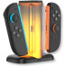 YAXO Łaforwarka for Joy-Con QUAD CHARGE DOCK for NS2 Techno Black