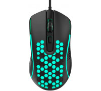 Aula S11 Tęczowy oświetlenia przewodowa gaming optyczna mysz 4 pogas 1200-3600dpi z otworami wentylacyjnymi czarna