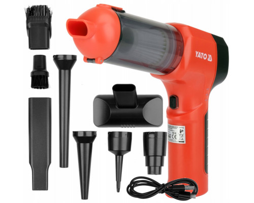 YATO ODKURZACZ SAMOCHODOWY / DMUCHAWA 2w1 11,1V 15000Pa