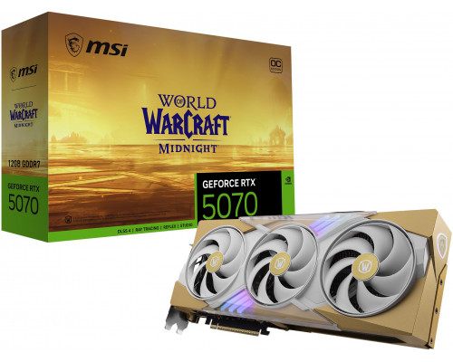 MSI GeForce RTX 5070 World of Warcraft Midnight Light Edition OC 12GB GDDR7 DLSS4 (G507012WMLEC)