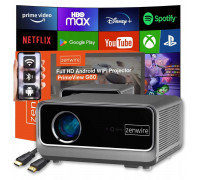 Zenwire Rzutnik Android Google TV FULL HD 4K 39000lm WiFi Przenośny SMART Zenwire G60