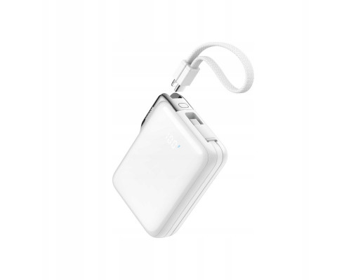 Joyroom Joyroom JR-PBF27 Pro 10000mAh 30W with a built-in kablem USB-C i dodatkowym dwukierunkowym kablem USB-C - Lightning - biały