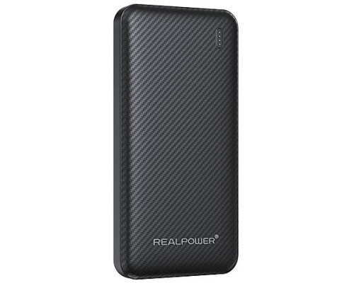 Realpower REALPOWER PB-10000 Plus,10.000 mAh,20W,2x USB-A,1xUSB-C black