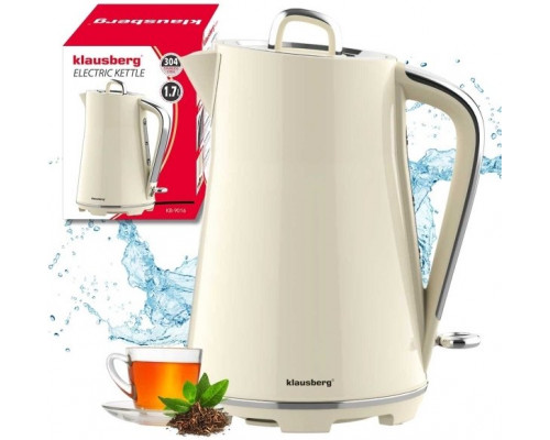 Klausberg CZAJNIK ELEKTRYCZNY 1,7L KLAUSBERG KB-9016 KREMOWY