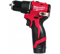 Milwaukee udarowa kompaktowa 40Nm 12V 2.0Ah, w walizce z 2 akum. i ładowarką, M12 BLPDRC-202C, 4933500422