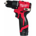 Milwaukee udarowa kompaktowa 40Nm 12V 2.0Ah, w walizce z 2 akum. i ładowarką, M12 BLPDRC-202C, 4933500422